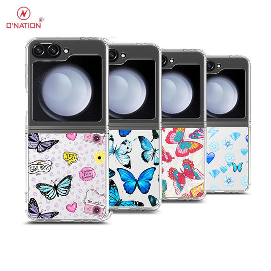 Samsung Galaxy Z Flip 6 Cover - O'Nation Butterfly Dreams Series - 9 Designs - Clear Phone Case - Soft Silicon Borders