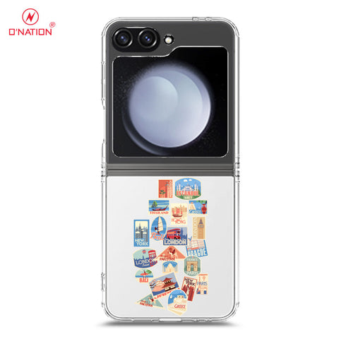 Samsung Galaxy Z Flip 6 Cover - Personalised Boarding Pass Ticket Series - 5 Designs - Clear Phone Case - Soft Silicon Borders