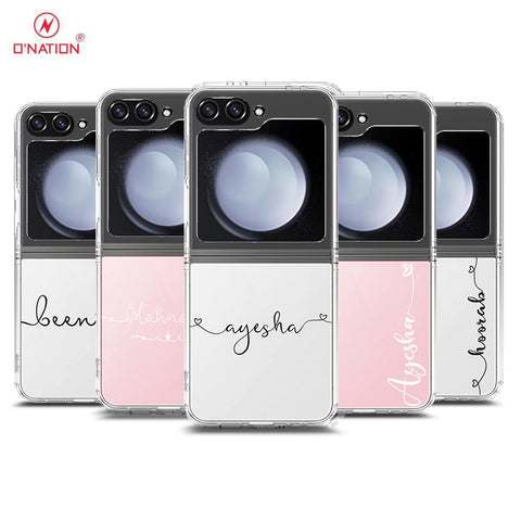 Samsung Galaxy Z Flip 6 Cover - Personalised Name Series - 8 Designs - Clear Phone Case - Soft Silicon Borders