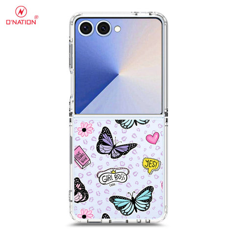 Samsung Galaxy Z Flip 7 Cover - O'Nation Butterfly Dreams Series - 9 Designs - Clear Phone Case - Soft Silicon Borders