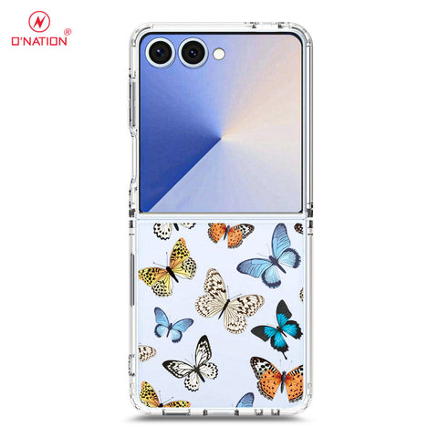 Samsung Galaxy Z Flip 7 Cover - O'Nation Butterfly Dreams Series - 9 Designs - Clear Phone Case - Soft Silicon Borders