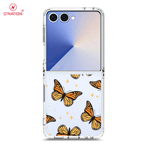 Samsung Galaxy Z Flip 7 Cover - O'Nation Butterfly Dreams Series - 9 Designs - Clear Phone Case - Soft Silicon Borders