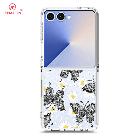 Samsung Galaxy Z Flip 7 Cover - O'Nation Butterfly Dreams Series - 9 Designs - Clear Phone Case - Soft Silicon Borders