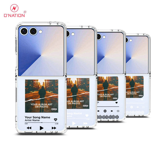 Samsung Galaxy Z Flip 7 Cover - Personalised Album Art Series - 4 Designs - Clear Phone Case - Soft Silicon Borders