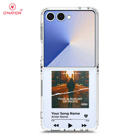 Samsung Galaxy Z Flip 7 Cover - Personalised Album Art Series - 4 Designs - Clear Phone Case - Soft Silicon Borders