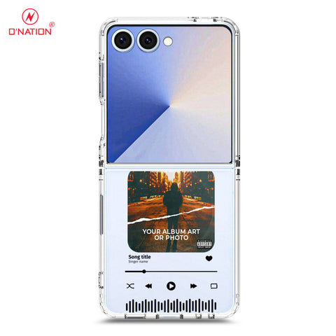 Samsung Galaxy Z Flip 7 Cover - Personalised Album Art Series - 4 Designs - Clear Phone Case - Soft Silicon Borders