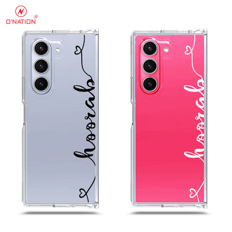 Samsung Galaxy Z Fold 6 5G Cover - Personalised Name Series - 8 Designs - Clear Phone Case - Soft Silicon Borders