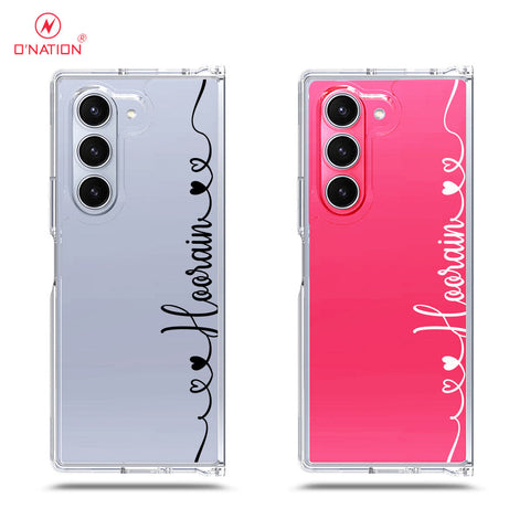 Samsung Galaxy Z Fold 6 5G Cover - Personalised Name Series - 8 Designs - Clear Phone Case - Soft Silicon Borders