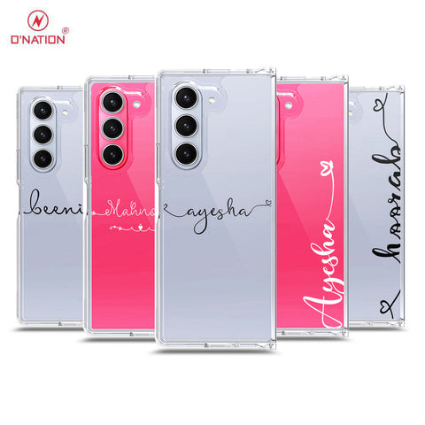 Samsung Galaxy Z Fold 6 5G Cover - Personalised Name Series - 8 Designs - Clear Phone Case - Soft Silicon Borders