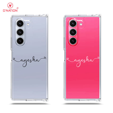 Samsung Galaxy Z Fold 6 5G Cover - Personalised Name Series - 8 Designs - Clear Phone Case - Soft Silicon Borders