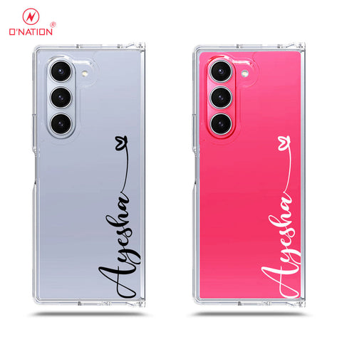 Samsung Galaxy Z Fold 6 5G Cover - Personalised Name Series - 8 Designs - Clear Phone Case - Soft Silicon Borders