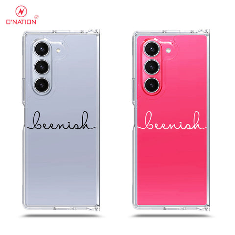 Samsung Galaxy Z Fold 6 5G Cover - Personalised Name Series - 8 Designs - Clear Phone Case - Soft Silicon Borders