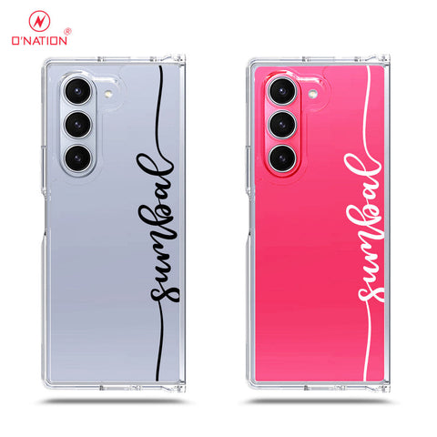 Samsung Galaxy Z Fold 6 5G Cover - Personalised Name Series - 8 Designs - Clear Phone Case - Soft Silicon Borders