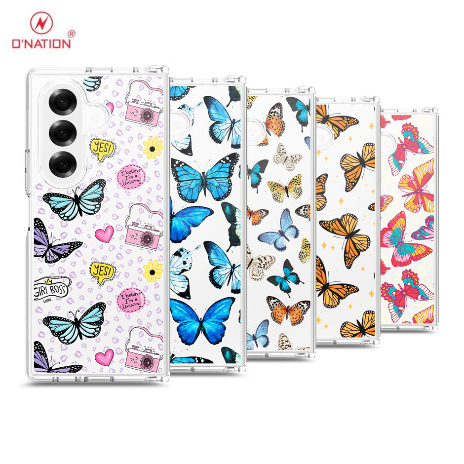 Samsung Galaxy Z Fold 7 Cover - O'Nation Butterfly Dreams Series - 9 Designs - Clear Phone Case - Soft Silicon Borders