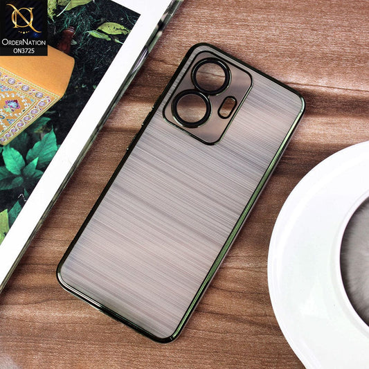 Vivo Y55 4G Cover - Green - New Trendy Glossy Border With Camera Protection Soft Silicon Case