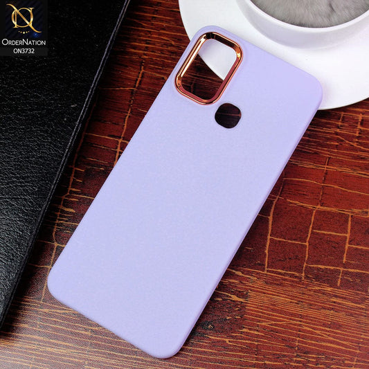 Infinix Hot 10 Play Cover - Purple - Electroplated Camera Border Soft Silicon Case