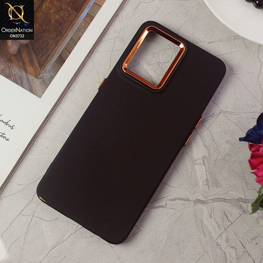 Oppo A57 5G Cover - Black -Electroplated Camera Border Soft Silicon Case