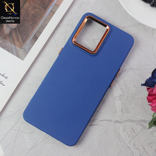 Oppo A77 5G Cover - Blue -Electroplated Camera Border Soft Silicon Case