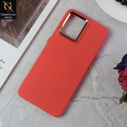 OnePlus Nord N300 Cover - Red -Electroplated Camera Border Soft Silicon Case