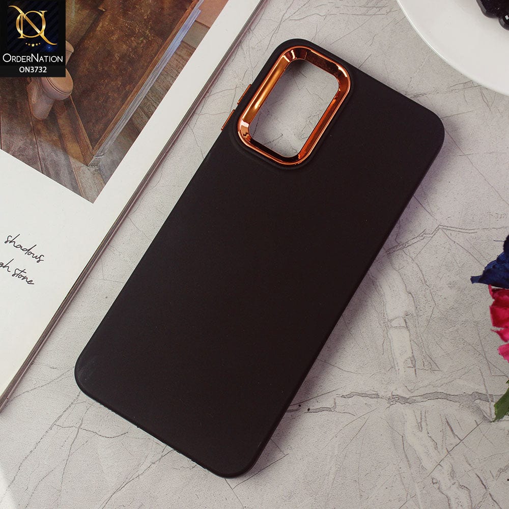 Samsung Galaxy A23 5G Cover - Black -Electroplated Camera Border Soft Silicon Case