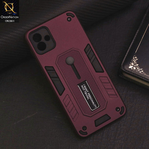 Samsung Galaxy M13 5G Cover - Red - Hybrid Stylish Slide Finger Grip With Metal Kickstand Soft Borders Case