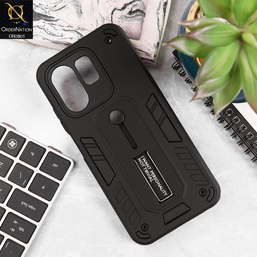 Ht Cover Smart Infinix Smart 9 HD Cover - Black - Hybrid Stylish Slide Finger Grip Wi ...