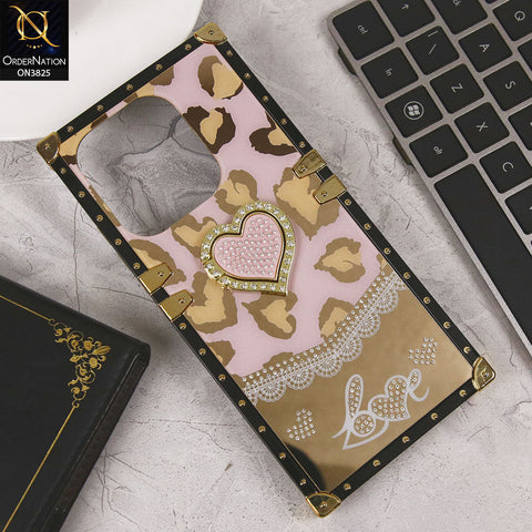 Oppo A3x 5G Cover - Design1 - Heart Bling Diamond Glitter Soft TPU Trunk Case With Ring Holder