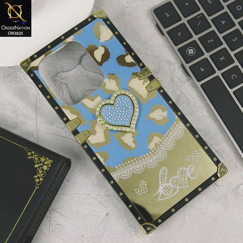 Oppo A3 4G Cover - Design4- Heart Bling Diamond Glitter Soft TPU Trunk Case With Ring Holder
