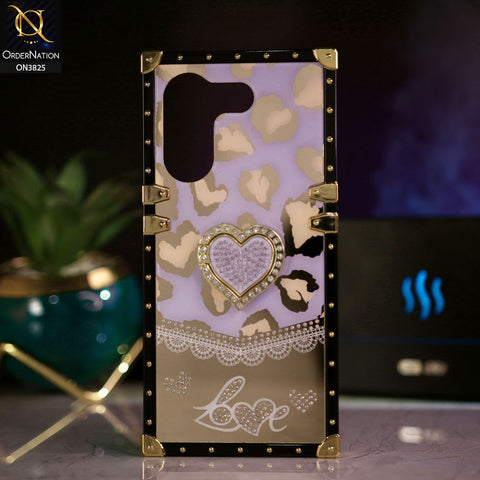 Tecno Camon 20 Pro Cover - Design3 -Heart Bling Diamond Glitter Soft TPU Trunk Case With Ring Holder
