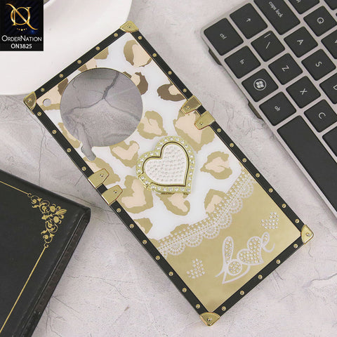 Tecno Camon 30 Cover - Design2 - Heart Bling Diamond Glitter Soft TPU Trunk Case With Ring Holder