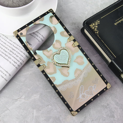 Tecno Camon 30 Cover - Design 6 - Heart Bling Diamond Glitter Soft TPU Trunk Case With Ring Holder