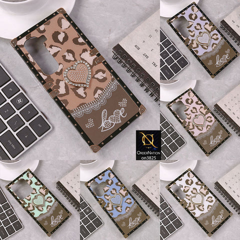 Realme C61 Cover - Design4 - Heart Bling Diamond Glitter Soft TPU Trunk Case With Ring Holder