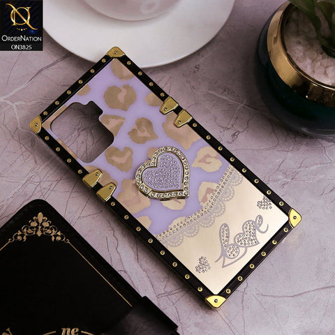 Oppo A94 Cover - Design3 - Heart Bling Diamond Glitter Soft TPU Trunk Case With Ring Holder