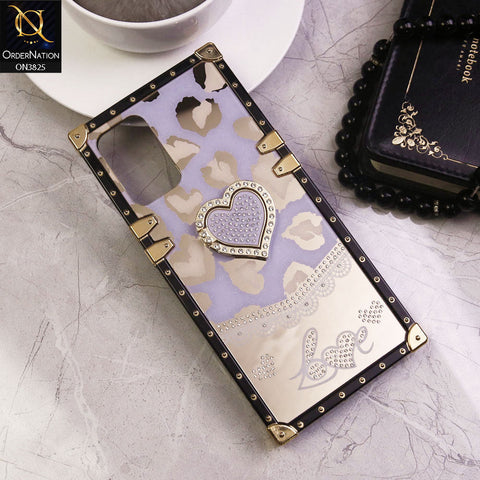 Oppo Reno8 Z Cover - Design3 - Heart Bling Diamond Glitter Soft TPU Trunk Case With Ring Holder