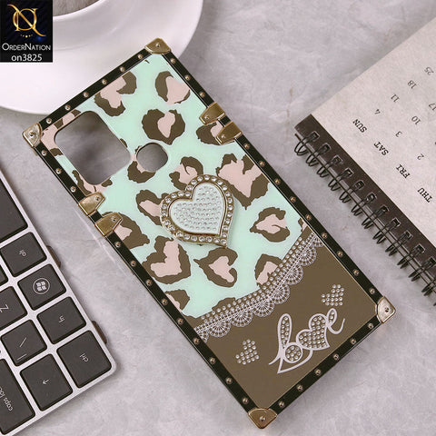 Infinix Hot 10 Cover - Design6 - Heart Bling Diamond Glitter Soft TPU Trunk Case With Ring Holder