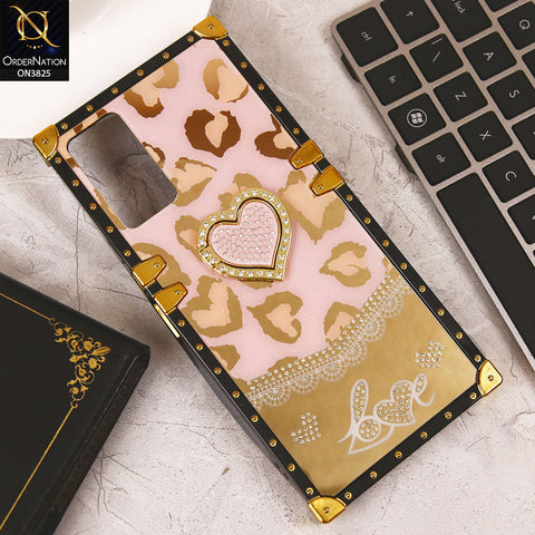 Infinix Hot 12 Cover - Design1 - Heart Bling Diamond Glitter Soft TPU Trunk Case With Ring Holder
