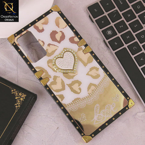 Infinix Hot 12 Cover - Design2 - Heart Bling Diamond Glitter Soft TPU Trunk Case With Ring Holder