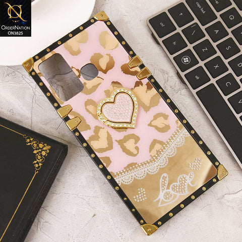 Infinix Hot 12 Play Cover - Design1 - Heart Bling Diamond Glitter Soft TPU Trunk Case With Ring Holder
