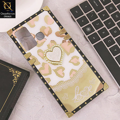 Infinix Hot 12 Play Cover - Design2 - Heart Bling Diamond Glitter Soft TPU Trunk Case With Ring Holder