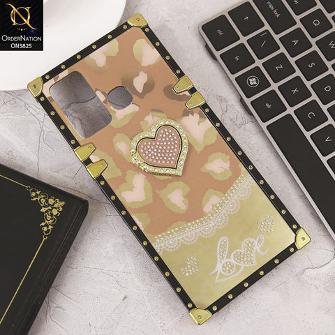 Infinix Hot 12 Play Cover - Design5 - Heart Bling Diamond Glitter Soft TPU Trunk Case With Ring Holder