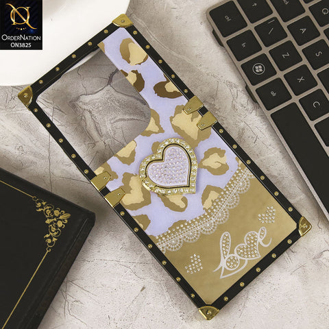 Infinix Hot 40 Pro Cover - Design3 - Heart Bling Diamond Glitter Soft TPU Trunk Case With Ring Holder