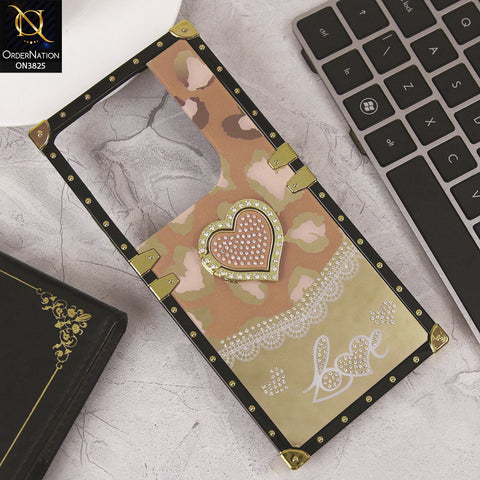 Infinix Hot 40 Pro Cover - Design5 - Heart Bling Diamond Glitter Soft TPU Trunk Case With Ring Holder