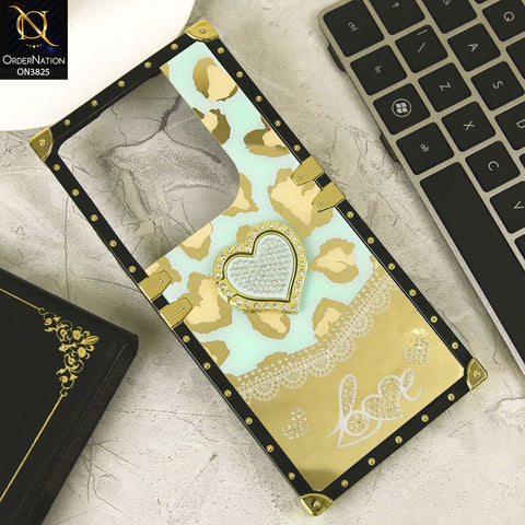 Infinix Hot 40 Cover - Design6 - Heart Bling Diamond Glitter Soft TPU Trunk Case With Ring Holder