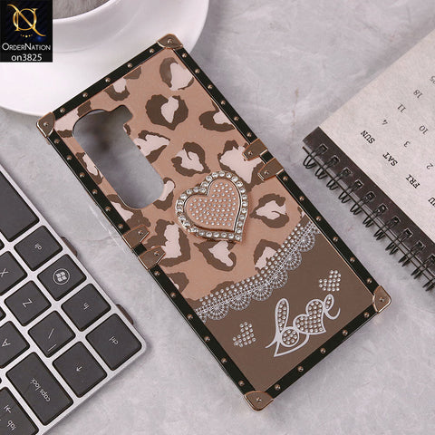 Infinix Hot 50 Pro Cover - Design5 - Heart Bling Diamond Glitter Soft TPU Trunk Case With Ring Holder