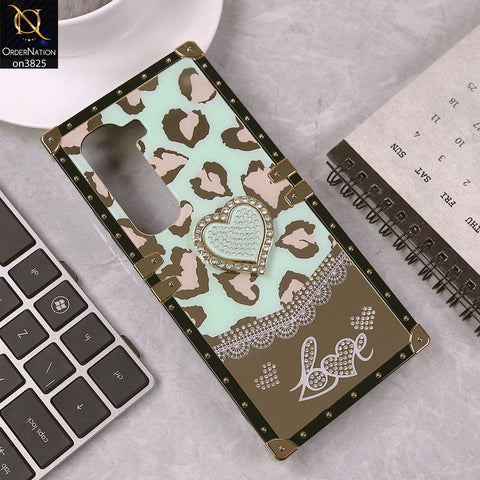 Infinix Hot 50 Pro Cover - Design6 - Heart Bling Diamond Glitter Soft TPU Trunk Case With Ring Holder