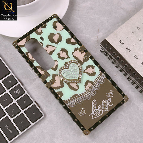 Infinix Hot 50 Pro Plus Cover - Design6 - Heart Bling Diamond Glitter Soft TPU Trunk Case With Ring Holder