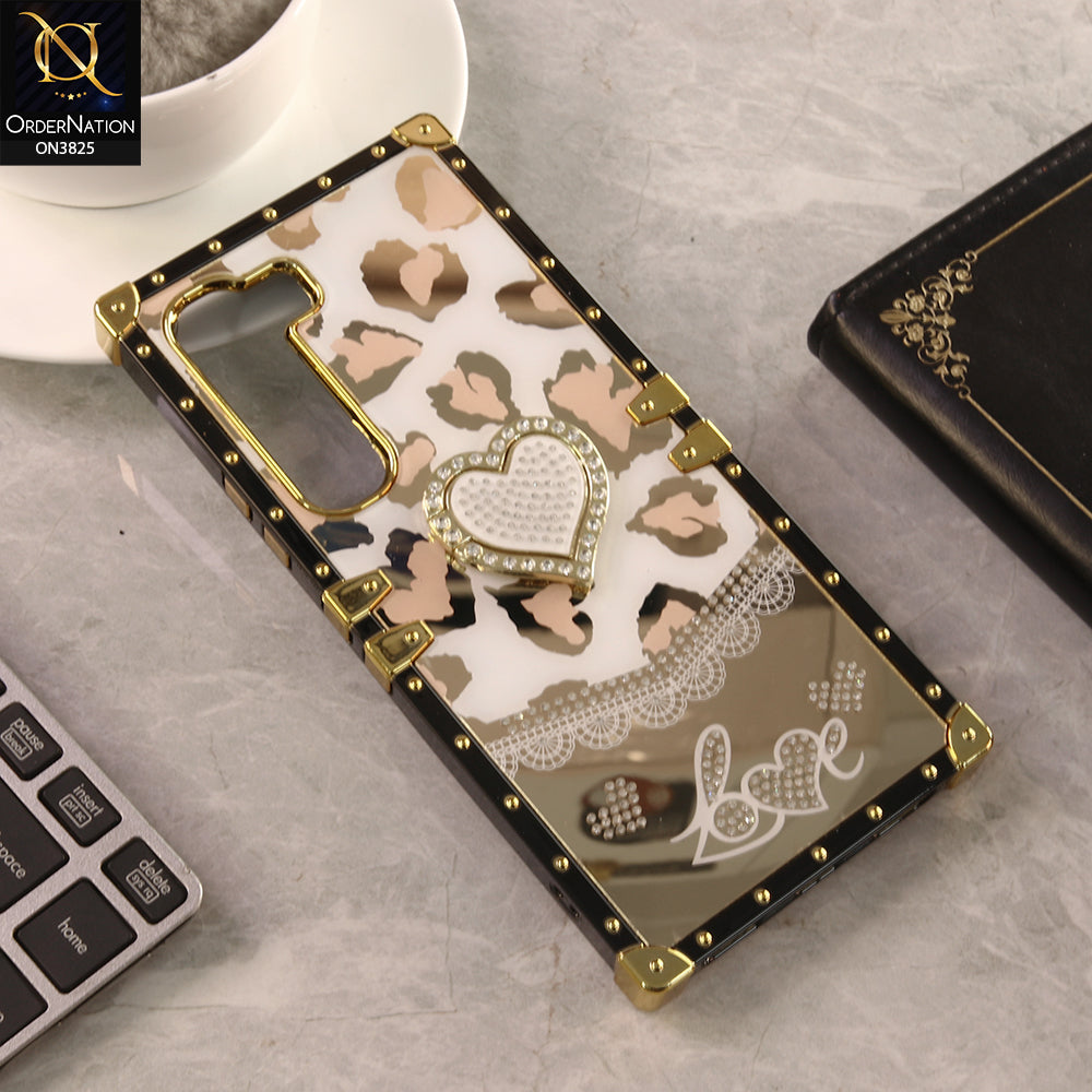 Infinix Hot 60 Cover - Design 2 - Heart Bling Diamond Glitter Soft TPU Trunk Case With Ring Holder