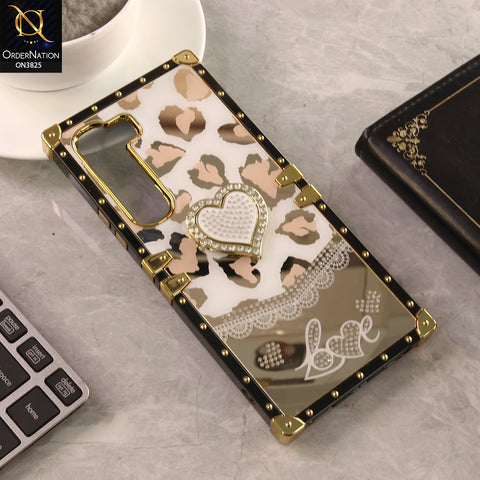 Infinix Hot 60 Cover - Design 2 - Heart Bling Diamond Glitter Soft TPU Trunk Case With Ring Holder