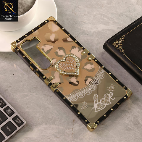 Infinix Hot 60 Cover - Design 5 - Heart Bling Diamond Glitter Soft TPU Trunk Case With Ring Holder