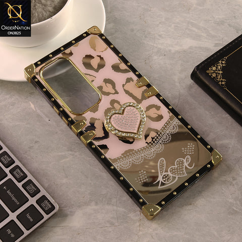 Infinix Hot 60 Pro Plus Cover - Design 1 - Heart Bling Diamond Glitter Soft TPU Trunk Case With Ring Holder